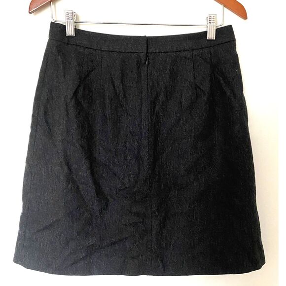 VTG Y2K J Crew Grey Wool Pleated Mini Skirt Made in Hungary Classic Style Sz 10 - Picture 2 of 7